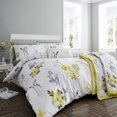 thumbnail image 1 of Flora Ensemble de Housse de Couette Jaune King, 1 of 5