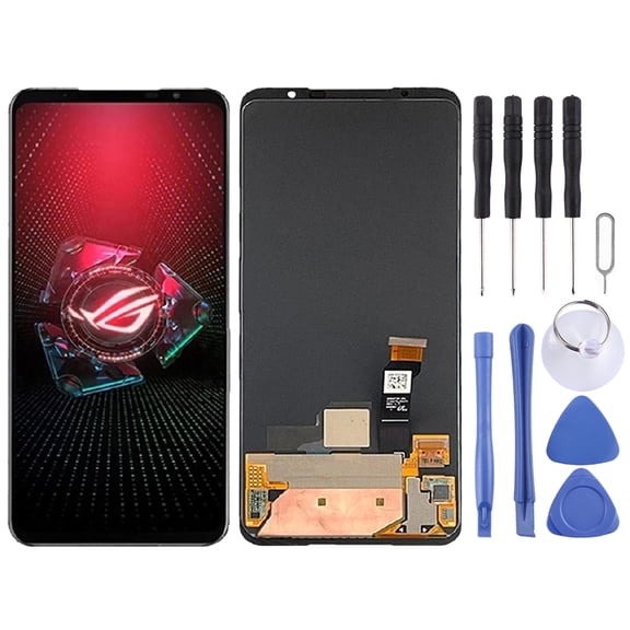 Cellphone Repair Parts  AMOLED LCD Screen For Asus ROG Phone 5 Pro ZS673KS with Digitizer Full Assembly For Asus ROG Phone 5 Pro ZS673KS