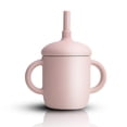 thumbnail image 1 of Taza de agua con pajita de silicona para niños, taza de agua a prueba de fugas, taza de agua con pajita para entrenamiento de bebé, taza para beber de aprendizaje para bebé, 1 rosa claro, 1 of 5