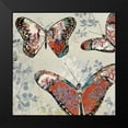 thumbnail image 2 of Jensen, Asia 20x20 Black Modern Framed Museum Art Print Titled - Patterned Butterflies II, 2 of 5