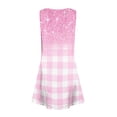 thumbnail image 3 of CCRFTGI Dresses for Child Girls Size 8 Funny Beach Plaid Mini Dress Party Sleeveless Button V Neck Girls Clothes 2026 Summer Fashion Dresses Pink 12-13 Years, 3 of 5
