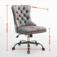 thumbnail image 7 of Velvet Office Desk Chair with Swivel Wheels, Modern Vanity Chair with Golden Metal Base and High Back, Tufted Button Adjustable Height Chair for Living Room, Bedroom, Apartment, Red, 7 of 7