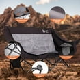 thumbnail image 6 of LAUSAINT HOME Double Camping Chair, Oversized Camping Loveseat with Cup Holder, Black, 6 of 7