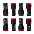 thumbnail image 1 of Othmro 10Pcs Red 220V 22 mm Plastic LED Indicator Signal Lamp, Buzzer Sound Panel Mount Led Light AD16-22SM Length 67.5mm, 1 of 4