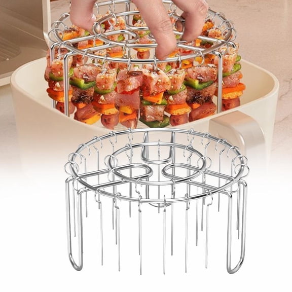 Stainless Steel Vertical Air Fryer Grill, 4-in-1 Cooking with Rotisserie, Barbecue, Compact Design, for Home Use, Ideal for Healthy Cooking, Multipurpose Kitchen