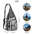 thumbnail image 4 of Vibrant Floral Sling Backpack - Colorful Hawaiian Inspired Print Shoulder Bag, Fashion Forward Design, 4 of 4