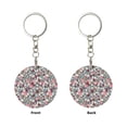 thumbnail image 2 of Naloa Daisies Flowers Print Round Keychain Keychain Key Ring, Key Tag, Key Chain Bulk for Gift Accessories (Round), 2 of 7