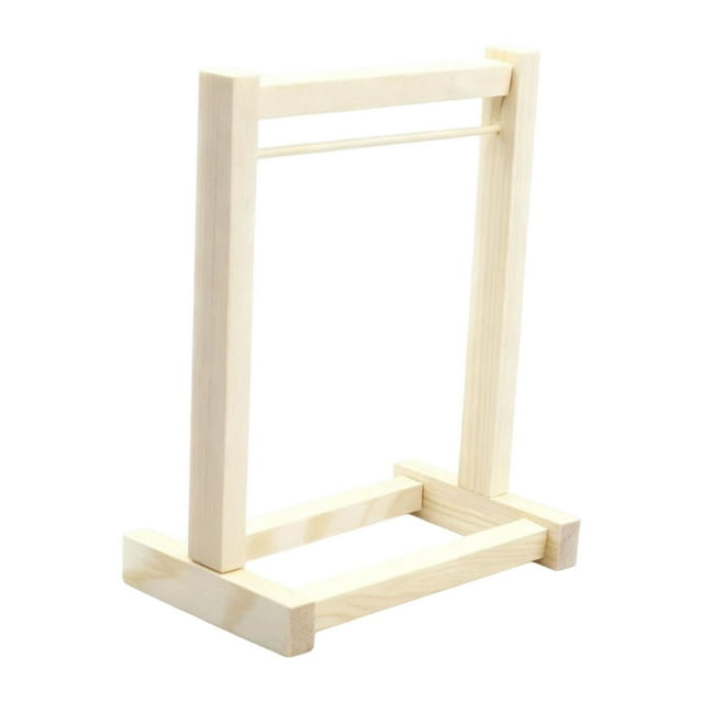 MERIGLARE Wood Doll Garment Rack Storage Shelf Lovers Accessories Display DIY Projects Portable for Kids Doll Clothing Rack Organizer S