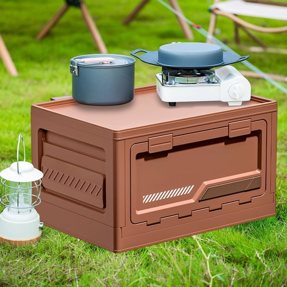 CQCYD under $5 Collapsible Storage Bins with Lids, Stackable Utility Crates, Large Folding Containers for Organizing Tools, Snacks, Books, Food, Drinks, Camping & Transport