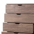 thumbnail image 3 of Benzara Wooden Utility Storage with 5 Drawers and Grain Details, Hazelnut, 3 of 5