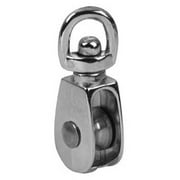 1-1/4" Nickel Swivel Eye Single Sheave Pulley Campbell Rope Pulleys T7655022