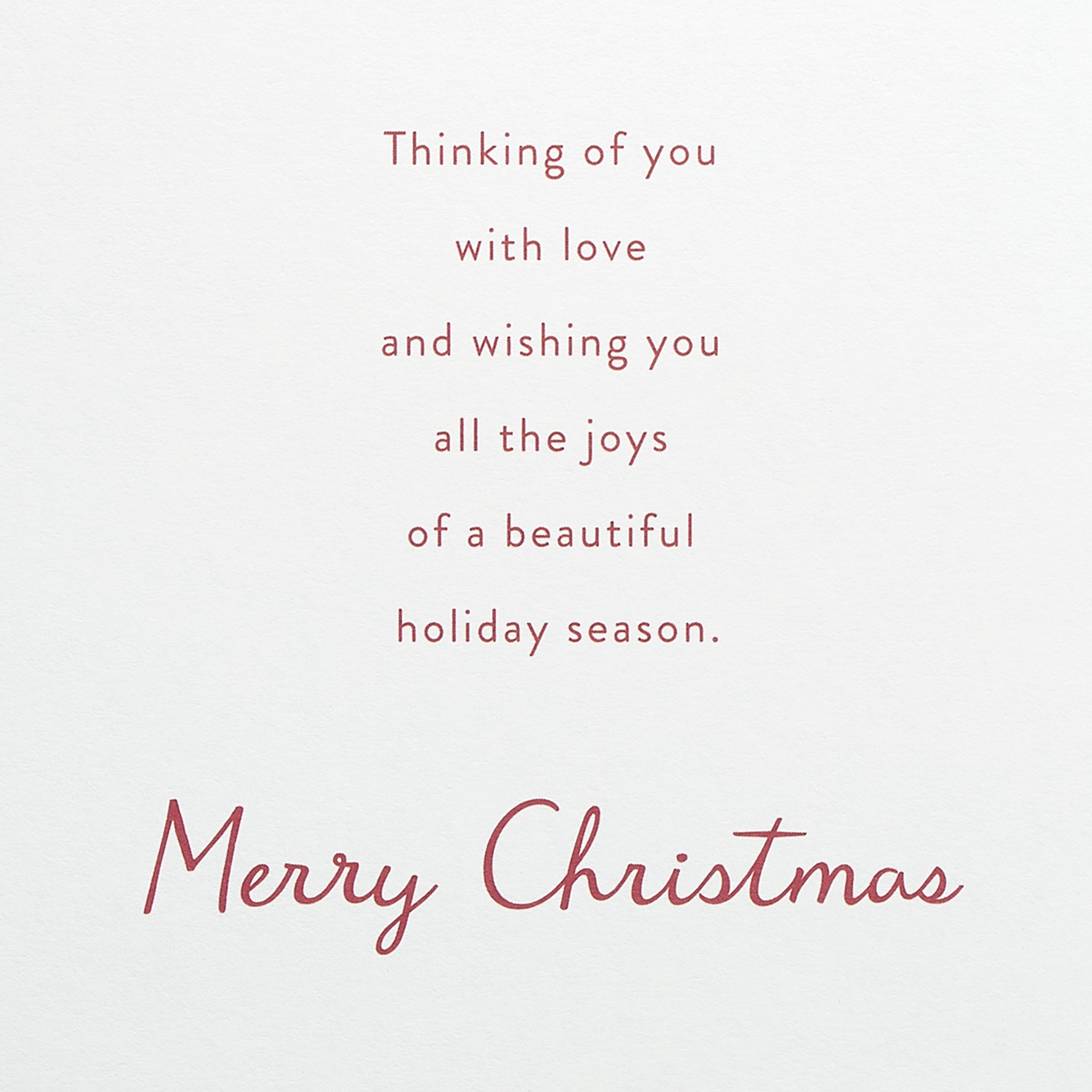 American Greetings Christmas Counter Card for Family (Thinking of you with love)