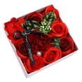 thumbnail image 1 of Jabón de Rosas Caja de Regalo de Flores Jabón de Baño de Flores Jabón Perfumado Floral Flores de Rosas Artificiales Rosa para Fiesta Aniversario Rojo, 1 of 8
