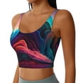 thumbnail image 2 of Balery Colorful Surreal Landscape Sujetadores deportivos con espalda cruzada para mujer, acolchados, sin costuras, de alto impacto, ideales para yoga, gimnasio, entrenamiento y fitness.-XX-Large, 2 of 8