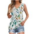 thumbnail image 2 of Women's Tank Tops Under $10 Free Shipping Lightweight On Sale Fashionable Printed V-Neck Sleeveless Top, 2 of 5