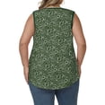 thumbnail image 5 of NISVIYA Shirts for Women Fashion Sleeveless Tops Summer Square Neck Comfy Tunic Green Leopard Printed M, 5 of 7
