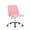 Pink, variant on Porthos Home Nisa Fabric Armless Office Chair with Chrome Base