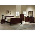 thumbnail image 4 of Louis Philippe Traditional Red Brown Sleigh Full B, 4 of 7