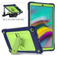 thumbnail image 2 of Dteck with Shoulder Strap Case for Samsung Galaxy Tab A 10.1" SM-T510 T515 (2019 Released) 10.1-inch,Shockproof Armor Rubber Hybrid Hard Protective Shell Back Kickstand Cover,Navy+Olivine, 2 of 6