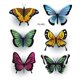 thumbnail image 1 of Pegatinas postizas de tatuaje de mariposa con purpurina para niños, calcomanías de maquillaje impermeables para Festival de Música, cara, brazo, arte corporal, 1 of 4