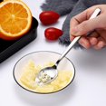 thumbnail image 2 of 5 Piece Silver Grapefruit Set, 4 Stainless Steel Spoons and 1 Slotted Spoon, Grapefruit Utensil Set, Serrated Edge Spoon, Dessert Spoon, Fruit Spoon, 2 of 5