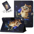 thumbnail image 1 of TECH CIRCLE iPad 10th Generation Case 2022, Flip Folio PU Leather Lightweight Stand Case with Auto Sleep/Wake Wallet Case for iPad 10th Gen 10.9 inch 2022 A2696 A2757 A2777, Skating Cat, 1 of 8