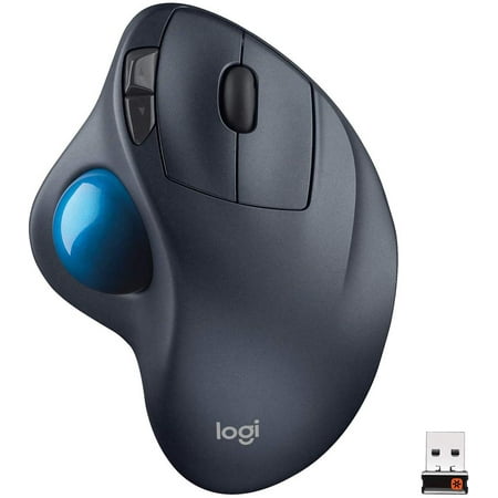 Logitech 910-001799 - M570 Wireless Trackball Mouse Gray/Blue (Grade C Refurb)