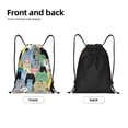 thumbnail image 2 of Yiaed Different Cats Print Drawstring Bags Drawstring Backpack Bulk String Back Pack Gym Sport Bag-Medium, 2 of 5