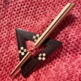 thumbnail image 2 of My Two Ladies Triangular Shawl Pin w/Stick -  handcrafted, 2 of 3