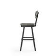 thumbnail image 3 of Amisco Ferguson 26 In. Swivel Counter Stool - Grey Distressed Wood / Black Metal, 3 of 7