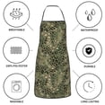 thumbnail image 6 of Fuzoiu Green Snake Skin Print Kitchen Cooking Aprons,Kitchen Cooking BBQ Aprons,Chef Apron with 2 Pockets for Men Women,Art Aprons for Painting Pottery Ceramics, 6 of 7