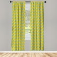 thumbnail image 3 of Ambesonne Surfboard Curtains, Summertime Hobby, Pair of 28"x63", Yellow Pink Blue, 3 of 5
