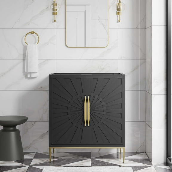 Modway Awaken 30" Bathroom Vanity Cabinet in Black