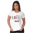 thumbnail image 3 of Living Life Its Fullest Basketball Womens Slim Fit Graphic Tee Brisco Brands S, 3 of 5