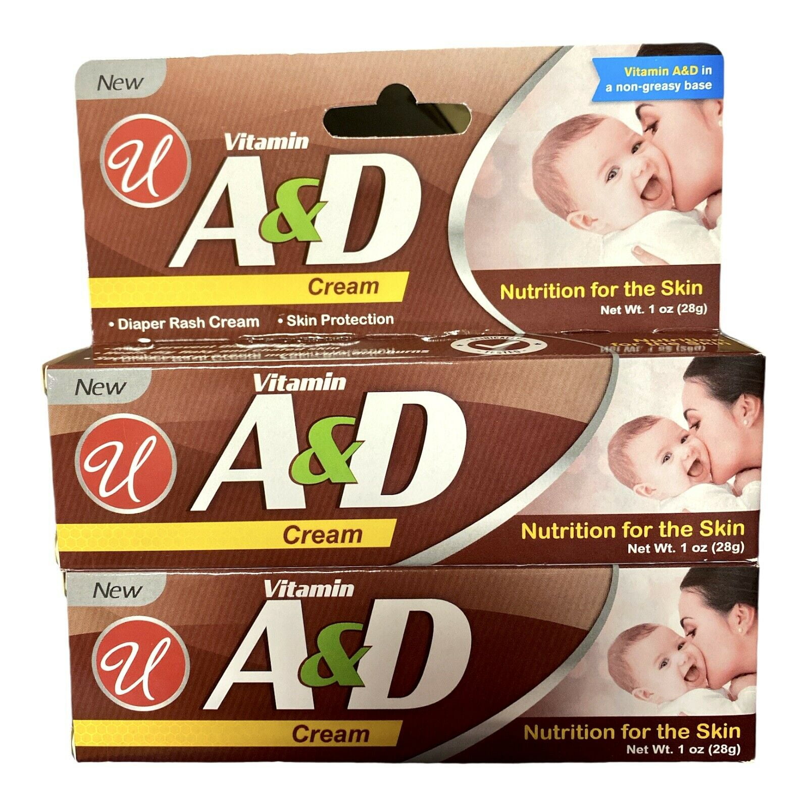 U Vitamin A & D Cream Nutrition For The Skin 2 pk NonGreasy