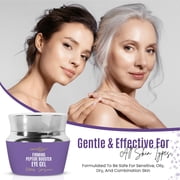 DERMAXGEN Eye Gel + Plant Stem Cells + Matrixyl 3000 + EYE BAG REMOVER, Arginine For Under And Around Eyes To Smooth Fine Lines, Eliminate Dark Circles, And De-puff Bags With Peptide Complex, 1 FL