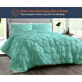 thumbnail image 2 of Wyoming King Comforter Pinch Aqua Green 300 GSM Plush Siliconized Microfiber Fill Duvet Insert With 1000 Thread Count Egyptian Cotton Shell Fluffy Soft with Premium Piping & Pillowcases, 2 of 8