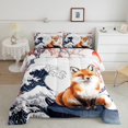 thumbnail image 2 of YST Watercolor Fox Comforter Set, Woodland Animal, King Size, 2 of 6
