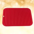 thumbnail image 2 of Wave Pattern Insulation Mat Kitchen Storage Dish Cup Drying Rack Holder Drainer Dryer Tray Tableware Water Drainning Tool(Red), 2 of 4