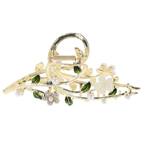 Raindrops Elegant Multi Color Metal Flower Hair Claw Clip for Lightweight Comfort and Versatile Styling