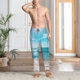 thumbnail image 2 of Hirioo Sunny Ocean Waves for Men's PJ Pajama Pants Sleep Pants Men's Home Trousers with Pockets,S-3XL-Small, 2 of 6
