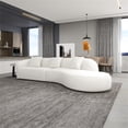 thumbnail image 6 of Galler Mid Century Modern Luxury Japandi Style Boucle Fabric Couch in Cream, 6 of 7