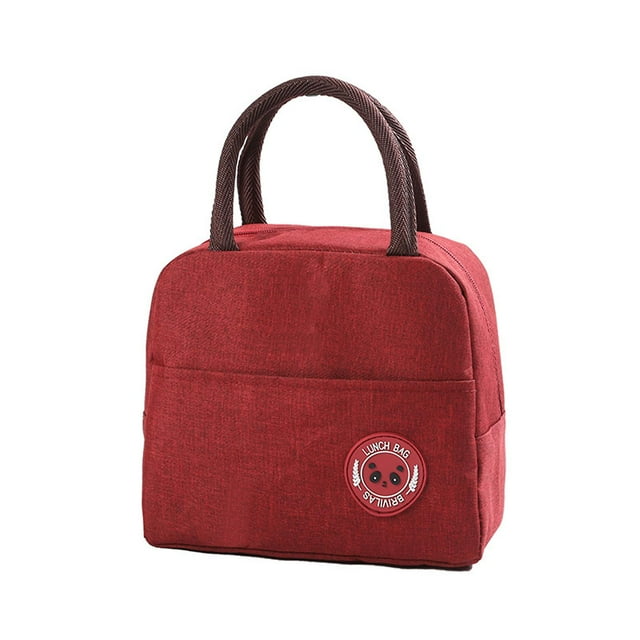 Lunch Box Insulated Lunch Container Water-resistant Fabric With Zippered Pockets For Car Travel Work Picnic