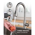 thumbnail image 4 of Grifo de cocina Hiqufet de níquel cepillado con pulverizador desplegable, 4 of 7