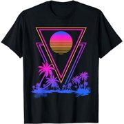 90s Vaporwave Aesthetic Palm Trees Retro 80s Art Vaporwave T-Shirt