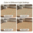 thumbnail image 7 of ODIKA 4'x6' Washable Area Rug Stain Resistant, Low Pile, Easy Care Orange Green Continuous Swirls Weathered Surface Artistic Layout for Dorm Room, Small Living, 7 of 7