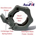 thumbnail image 3 of 2” Olympic Barbell Clamps - Solid ABS Locking Barbell Collars with Quick Release - for Professional Training Strong Lifts and Olympic Training- Set of 2, 3 of 3