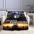 thumbnail image 1 of Manta de franela con estampado de dibujos animados t-transformers, mantas cálidas para camas, manta de Picnic, forros de cama, regalo de cumpleaños, 1 of 4