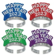 Beistle New Year's Eve Assorted Color Paper Tiaras, 4/Pkg