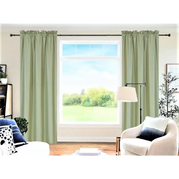 Gorgeous Home Linen Thermal Blackout Window Drapes, 84" L, 2-Pack (R64)